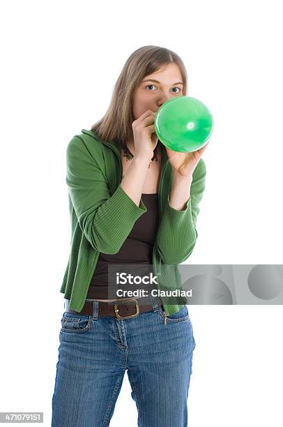 Young Woman With Balloon Stock Photo - Download Image Now - 20-24 Years, Adult, Balloon