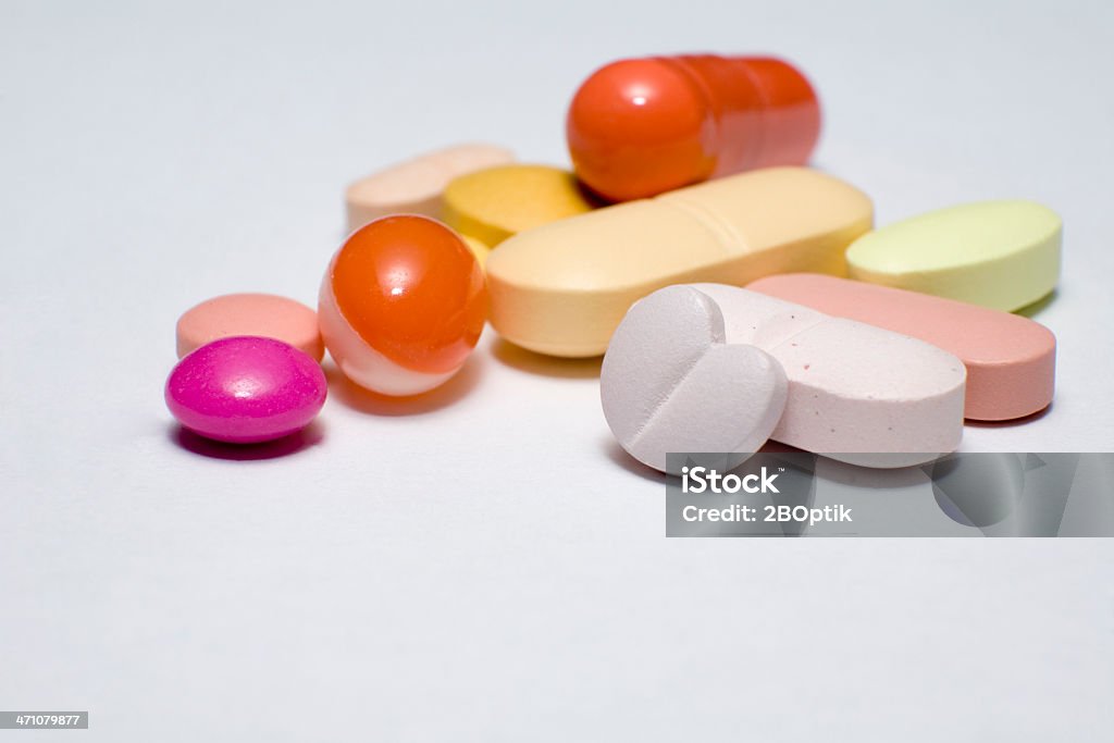 Comprimidos, cápsulas e pílulas - Royalty-free Amarelo Foto de stock