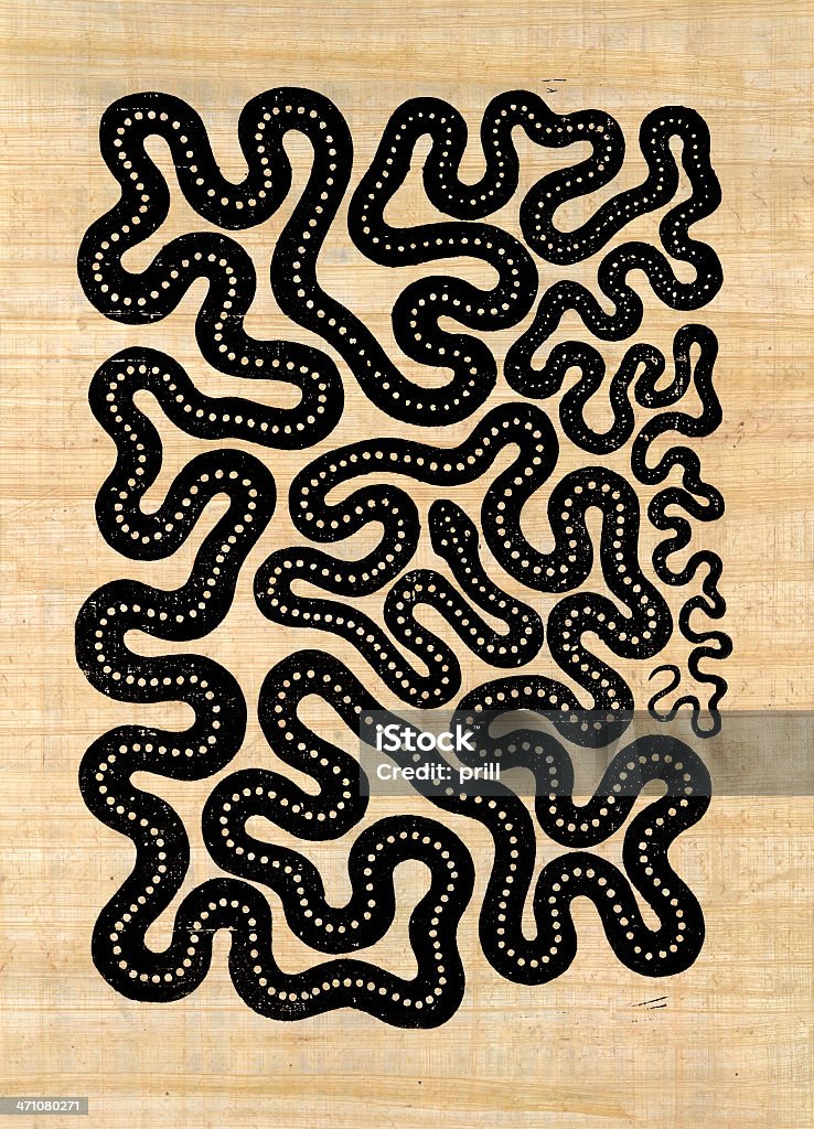 Serpiente simbólico patrón - Foto de stock de Abstracto libre de derechos