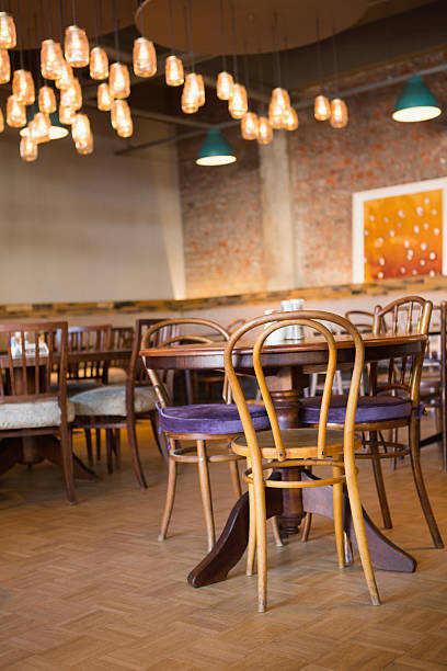 istock Coffee shop with tables and chairs 471080884