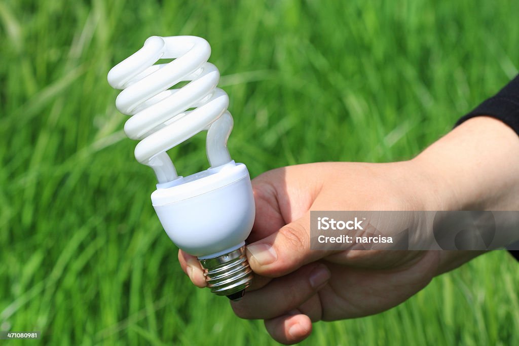 Economize energia - Foto de stock de Branco royalty-free