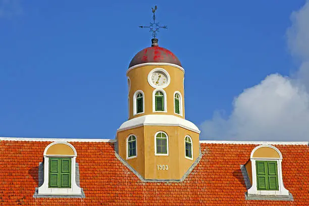 Clock tower Willemstad, Curacao, please see also my night photo of Willemstad and my other images of Curacao in my lightbox: