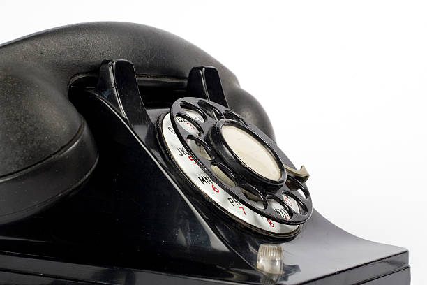 close-up alten rotary dailer telefon - 1930s style telephone 1940s style old stock-fotos und bilder