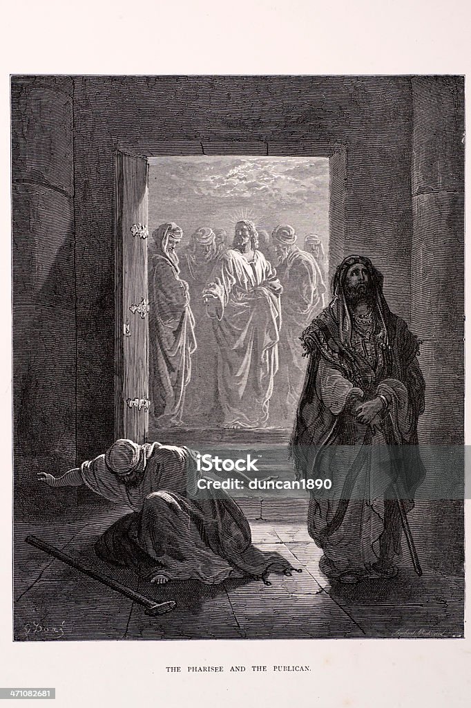 publican Pharisee et - Illustration de Jésus-Christ libre de droits