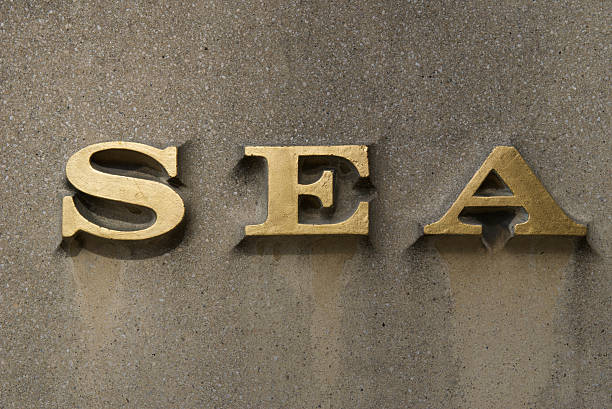istock Bronze Word Sea on Stone Background 471083121