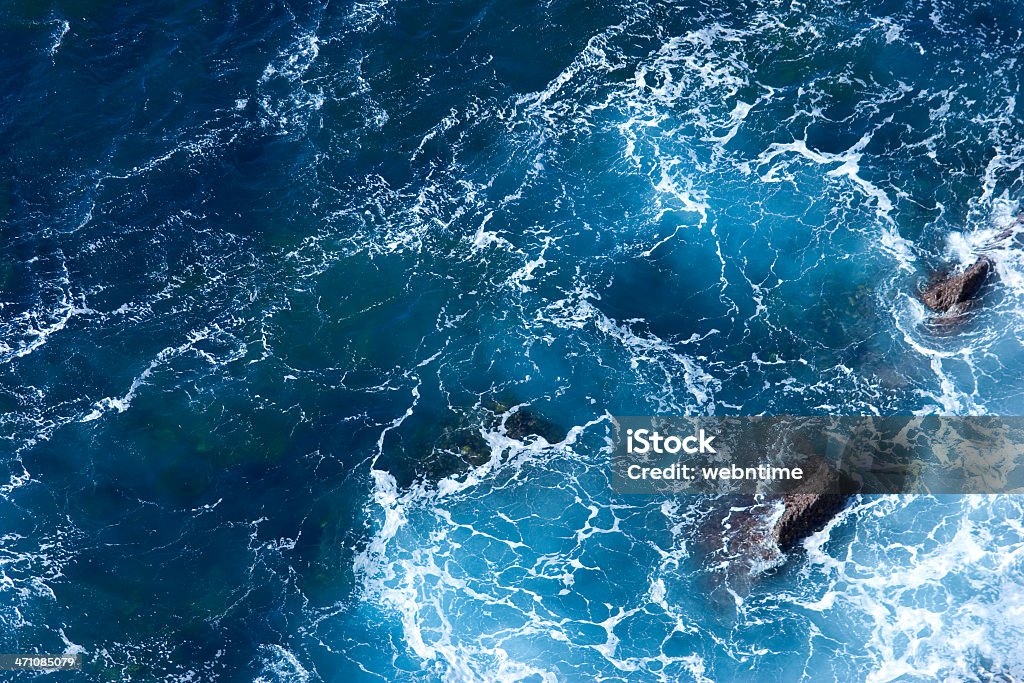 Vista para a água azul Arial - Foto de stock de Mar royalty-free