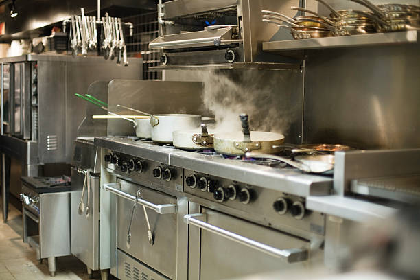 istock Food preparation in a restaurant kitchen 471086523