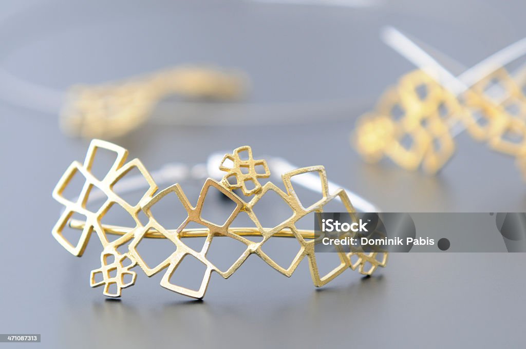 Silver & Gold bracelet Silver & Gold bracelet in modern design. Beauty Stock Photo