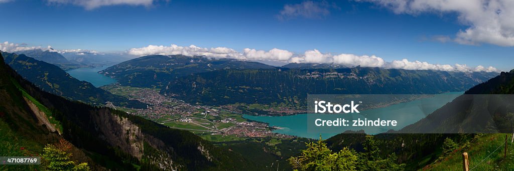 Panorama alpino: Interlaken - Foto de stock de Panorámica libre de derechos