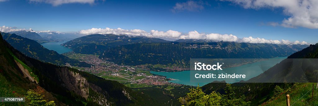 Panorama dos Alpes: Interlaken - Royalty-free Panorâmica Foto de stock