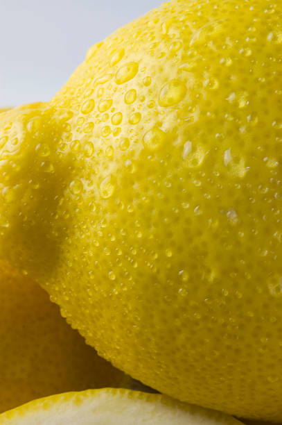 Lemon detail, cold, fresh and citric! stock photo