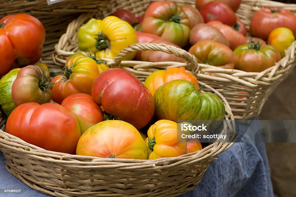Tomate heirloom mercado de agricultores - Royalty-free Tomate Heirloom Foto de stock