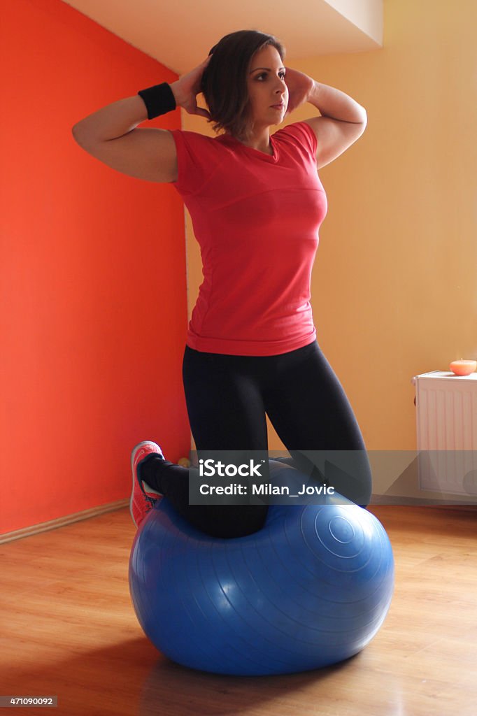 Esercizio di Pilates - Foto stock royalty-free di 20-24 anni