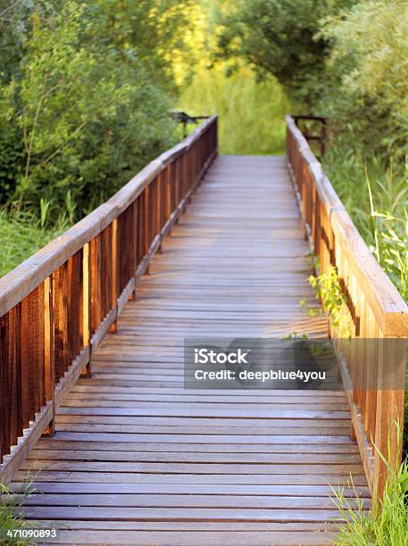 Holzbrücke In Die Greens Stockfoto und mehr Bilder von Auseinander - Auseinander, Brücke, Die Kluft überbrücken