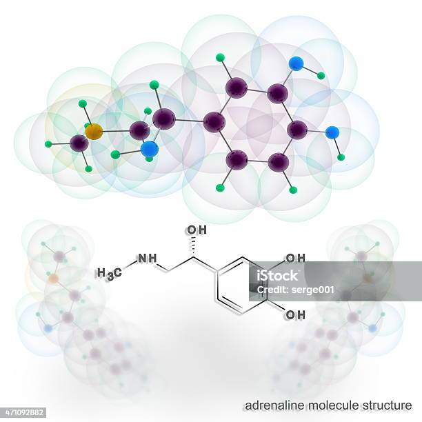 Adrenalin Molecule Structure Stock Photo - Download Image Now - Adrenaline, Exhilaration, Molecule