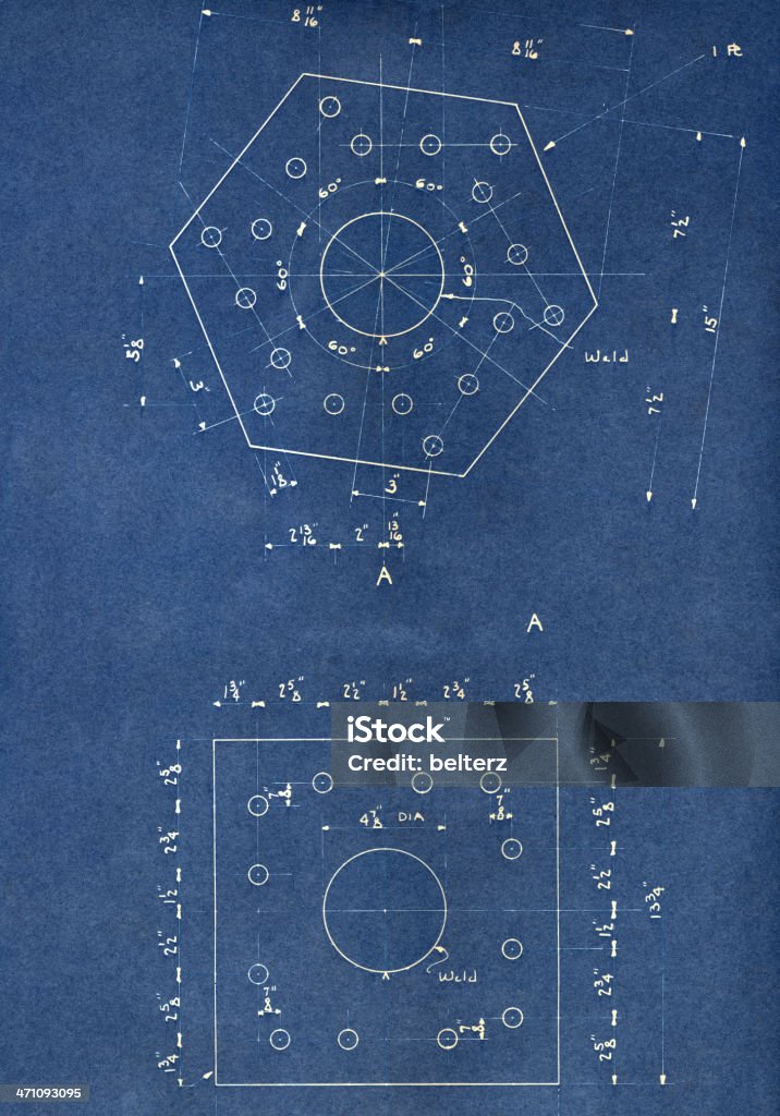 Piezas de la máquina de esquema - Foto de stock de Azul libre de derechos