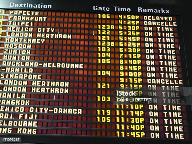 Scheda Informazioni Di Volo - Fotografie stock e altre immagini di Aeroporto - Aeroporto, Composizione orizzontale, Dati