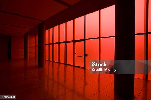 Modern Architecture Entrance Hall Stock Photo - Download Image Now - Abstract, Construction Industry, Red