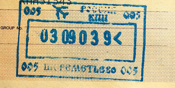 istock Passport stamp from Russia. 471093959