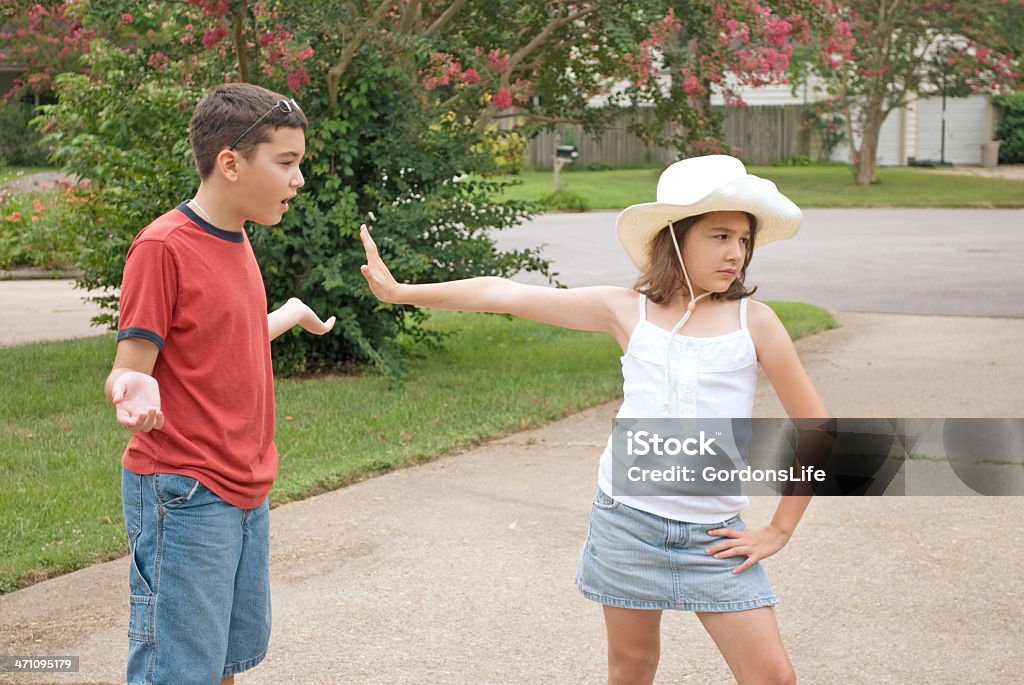 Pare e fala para a mão - Royalty-free Adolescente Foto de stock