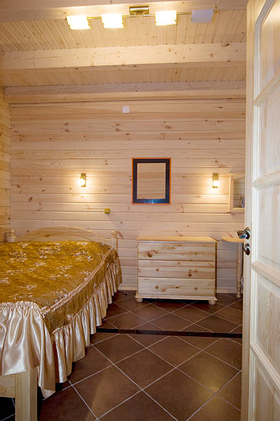 istock Bedroom: Luxury modern interior of wooden house 471096109
