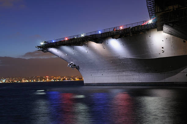 the main control tower on the uss intrepid nyc. a retired navy aircraft carrier