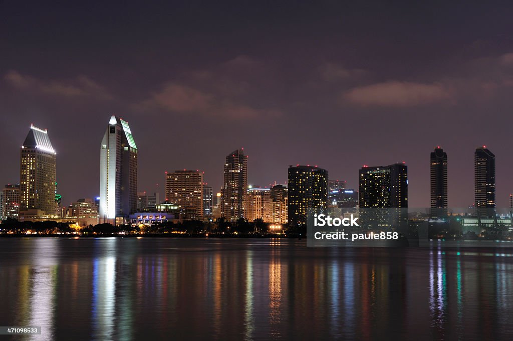 Skyline von San Diego - Lizenzfrei Abenddämmerung Stock-Foto