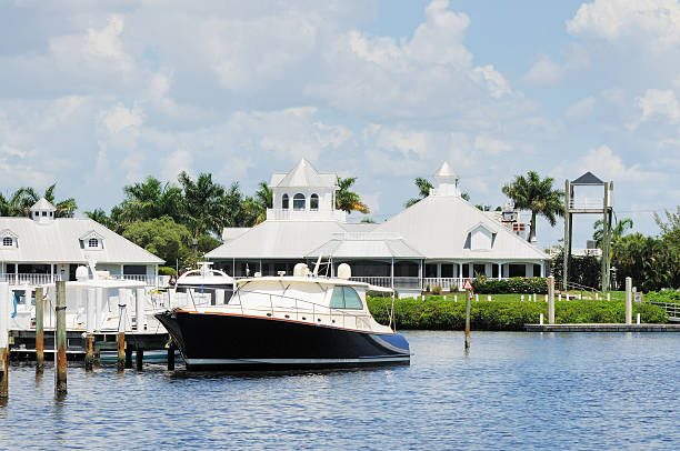 istock Multimillion Dollar Yacht on Punta Rassa Cove Florida 471099035