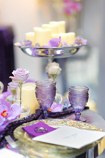 istock Stylish date interior with flowers and candles 471099836