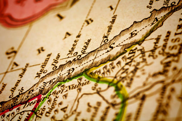 istock Red Sea on an Antique map 471101056