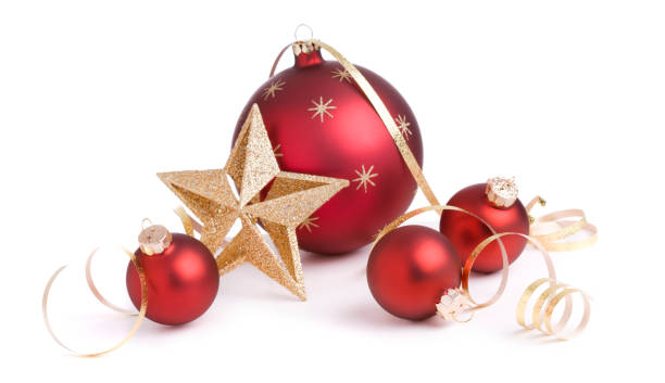 istock Christmas Baubles & Gold Ribbons (XXL) 471101877