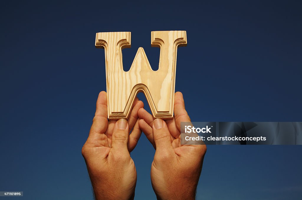 Wooden Letter W note: this is part of a series Alphabet Stock Photo