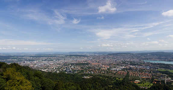 Panorama view over Zurich/Switzerland