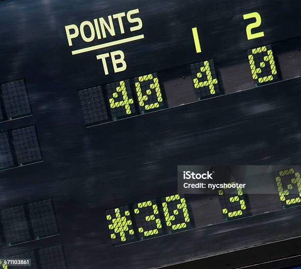 Tennis Scoreboard 3040 Breakpoint Stock Photo - Download Image Now - Scoreboard, Tennis, Scoring