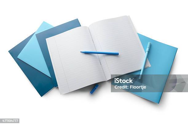 Oficina Cuaderno Y Marcador Foto de stock y más banco de imágenes de Aprender - Aprender, Archivo, Archivos