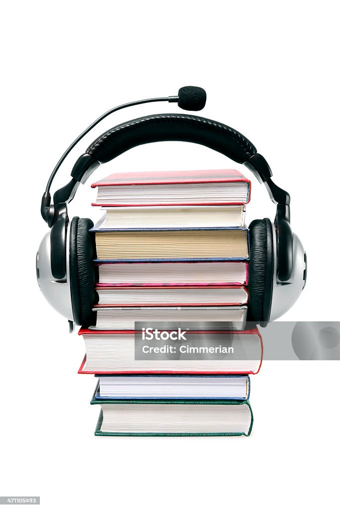 Audiobook conceito - Royalty-free Auscultador - Equipamento Áudio Foto de stock