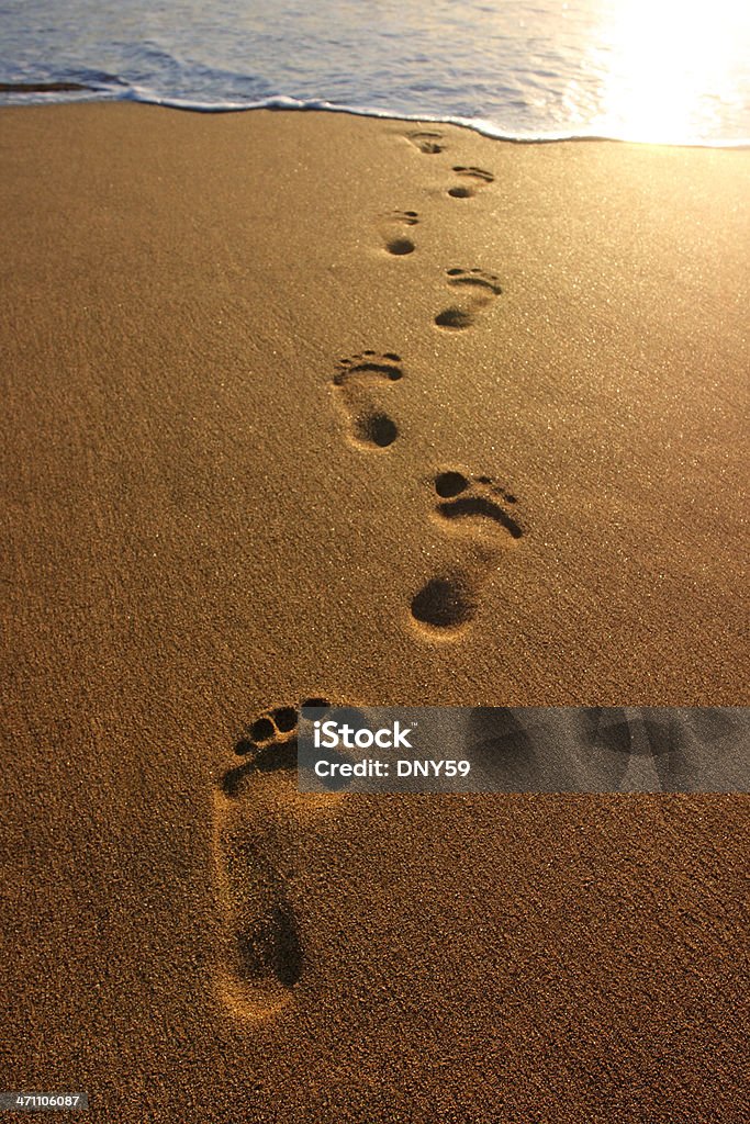 Footprints Footprints in the sand. Footprint Stock Photo