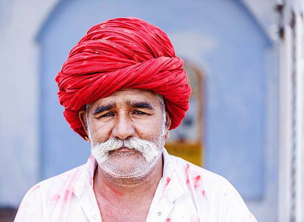 istock Indian with red turban 471106180