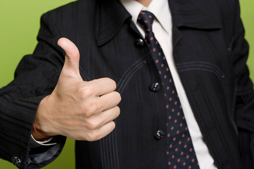 Businessman with Thumbs Up sign