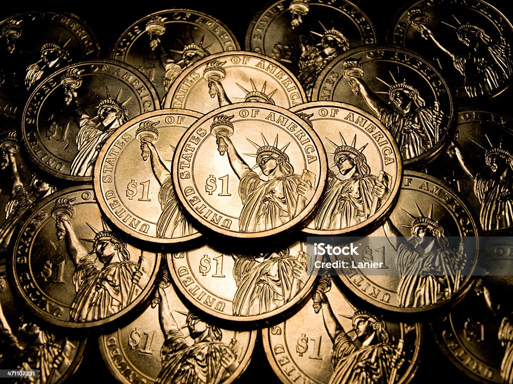 Moneta da 1 dollaro USD - Foto stock royalty-free di Affari