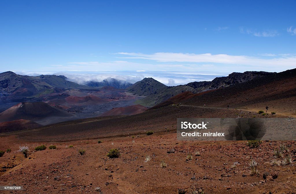 Vista panoramica dal vulcano Haleakala a Maui - Foto stock royalty-free di Ambientazione esterna