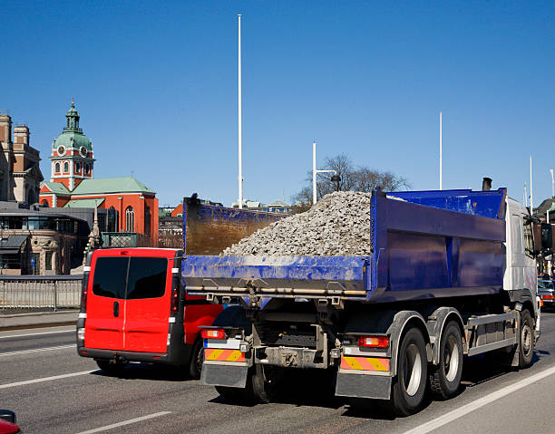 istock Blue lorry in central Stockholm 471108063