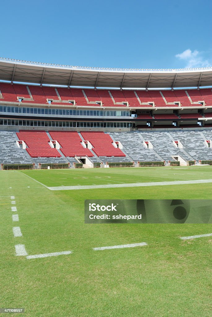 Football Stadium From Field Level Stock Photo - Download Image Now -  American Football - Sport, American Football Field, Copy Space - iStock