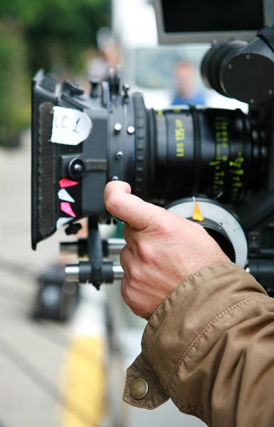 Directora de fotografía de filmación - foto de stock