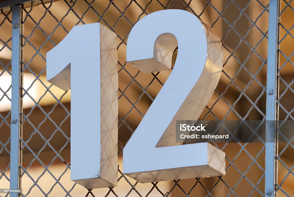 Number 12 Number 12 sign, backlit Back Lit Stock Photo