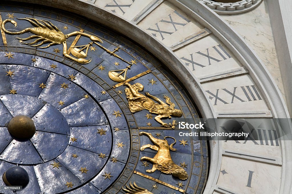 Astrological Часы Пьяцца Сан Марко Венеция - Стоковые фото Архитектура роялти-фри