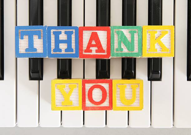 istock Thank you in blocks on Piano 471110533