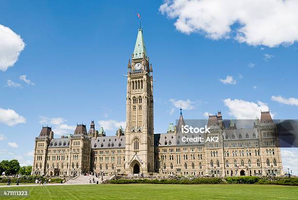 Parlamento Canadese - Fotografie stock e altre immagini di Collina - Collina, Palazzo del Parlamento, Autorità