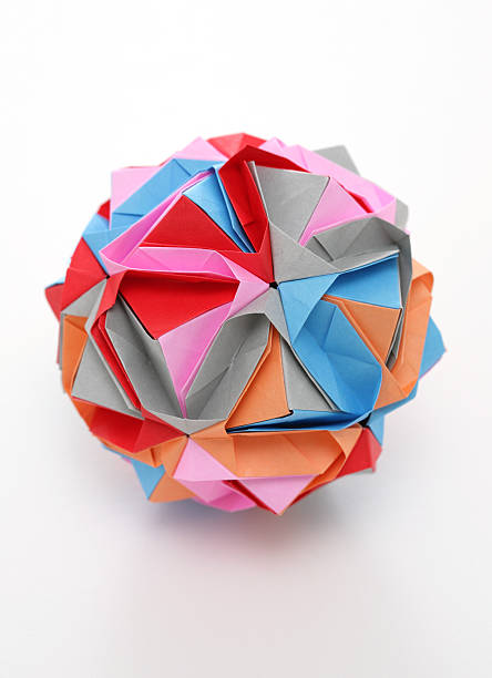 istock Multicolored geometric origami polyhedron paper craft 471111691