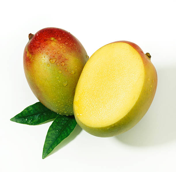 Mango duo with Leafs stock photo